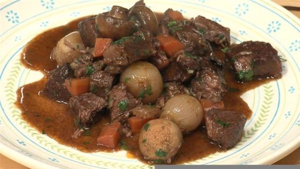 French beef Bourguignon recipe