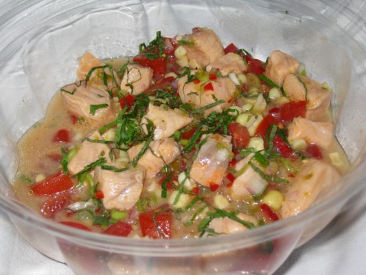 Peruvian salmon ceviche recipe