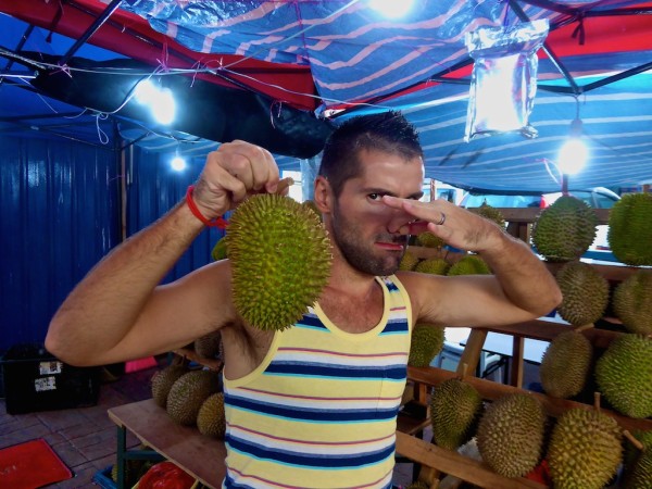 Seb with D24 Durian in Penang Malaysia