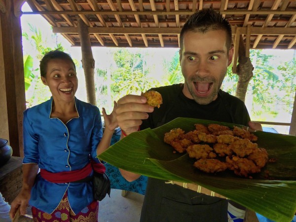 Cooking class Ubud Seb with perkedel jagung sweetcorn fritters