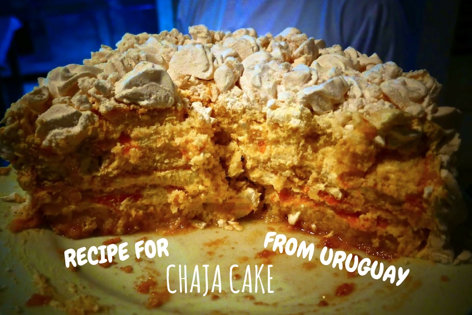 Recipe for Uruguayan chaja the famous sponge cake from Uruguay