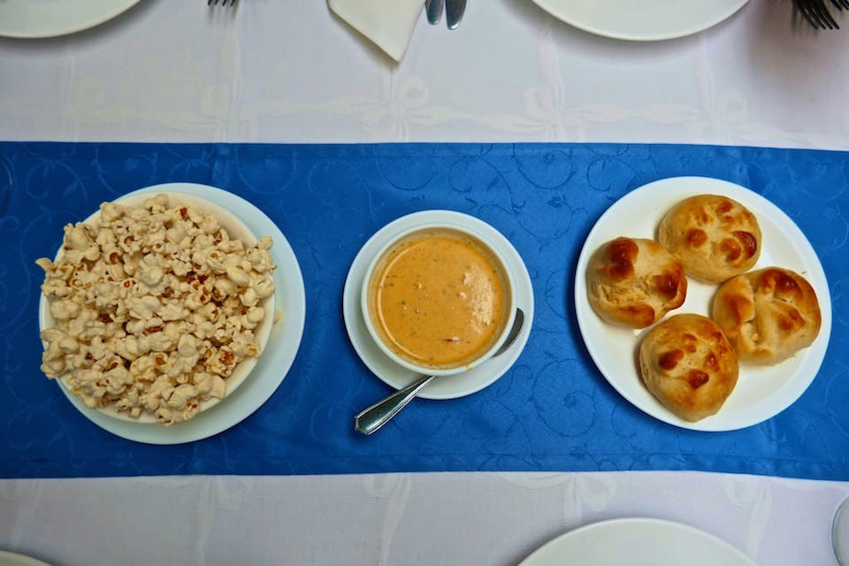 Appetisers for recipe for locro de papa
