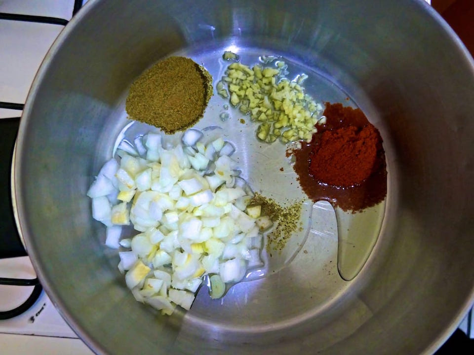 ingredients for locro de papa, ecuadorian soup