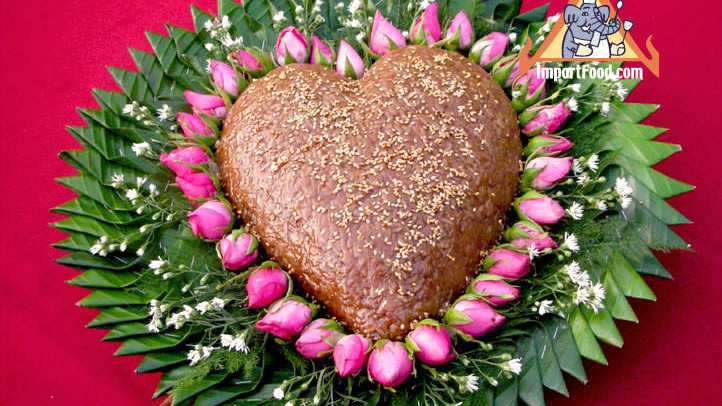 If you attend a wedding in Bangkok you may get to try red sticky rice in the shape of a heart!